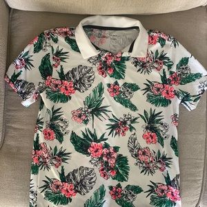 Boys’ Under Armour Large Hawaiian Print Polo (Worn 2x)